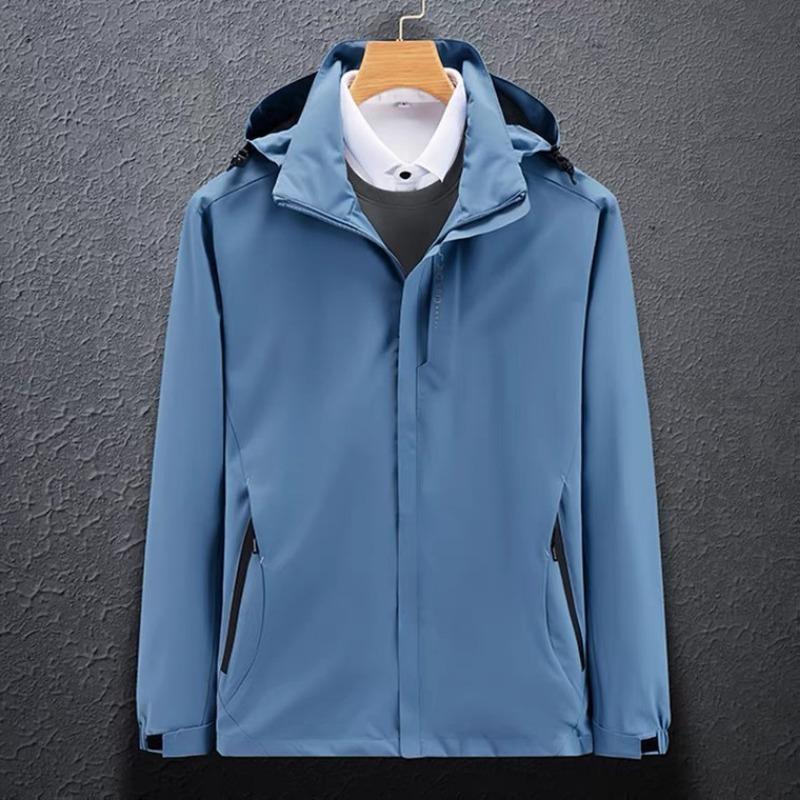 Hardshell Jacket for Men Spring Autumn Thin Mountain Casual Jacket for Women Waterproof Windproof Sports Hooded Coat