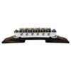 High Performances Fixed Saddles Rosewood Bridge Electric Guitar Bridge Tailpiece with Golden Roller Saddles Easy to Use
