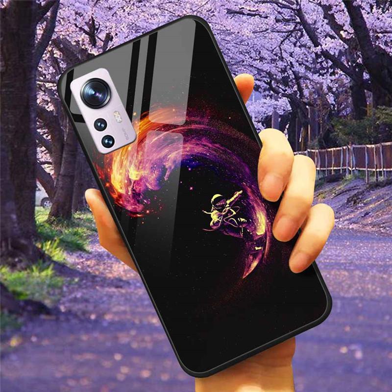For Xiaomi 12T / 13T Case Tempered Glass SPACE Marble Luxury Hard Back Cover for Xiaomi 13T Pro / 12TPro Bumper for Xiaomi13T