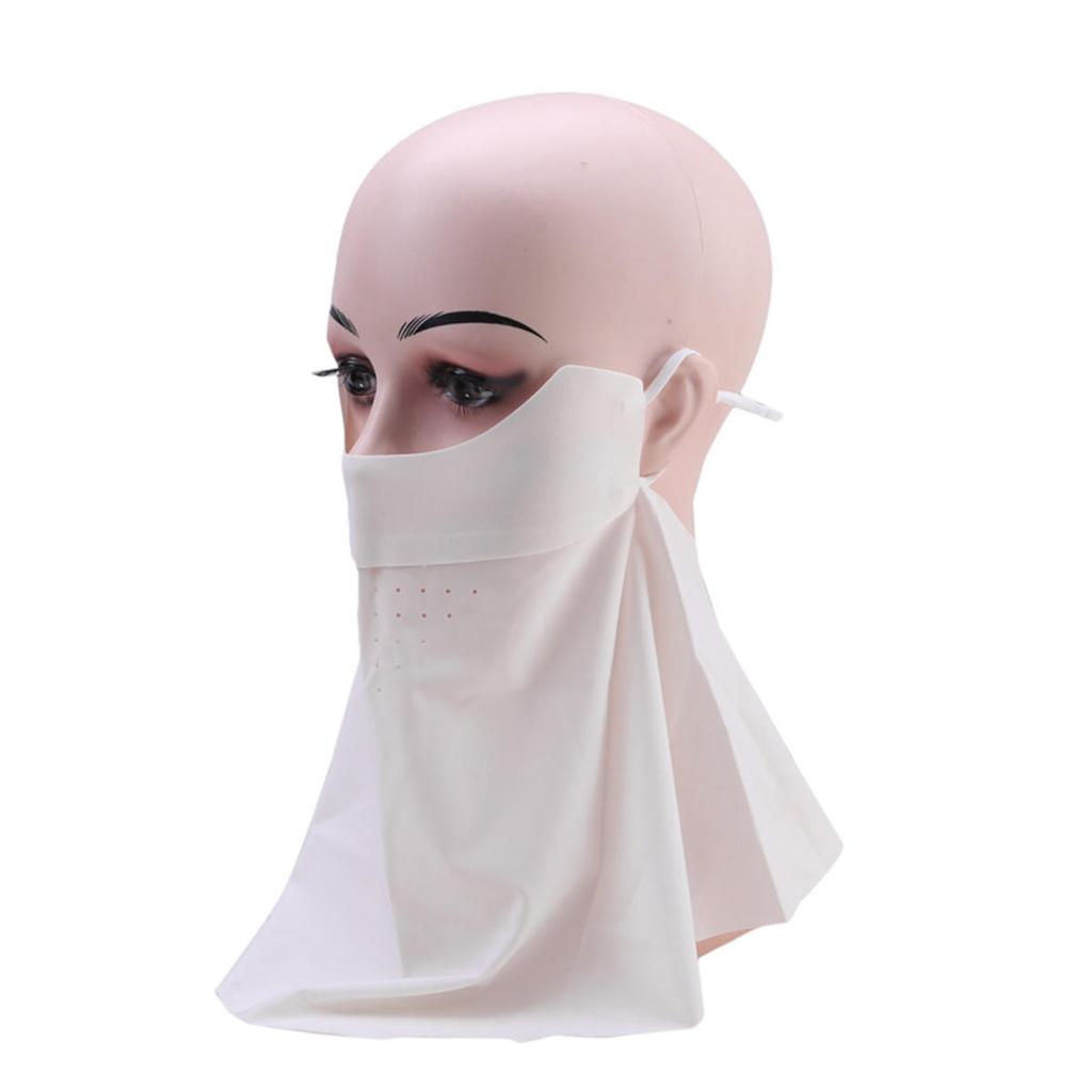 Women's outdoor sports trackless sunscreen facial mask imitation ice silk UV protection summer breathable thin