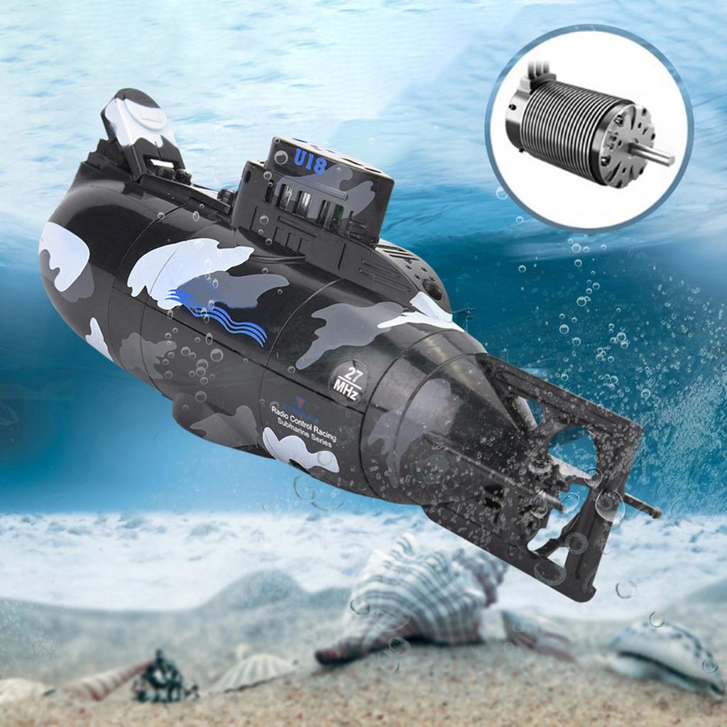 Simulation Military Remote Control 6 Channel Submarine Toy Model (Black)
