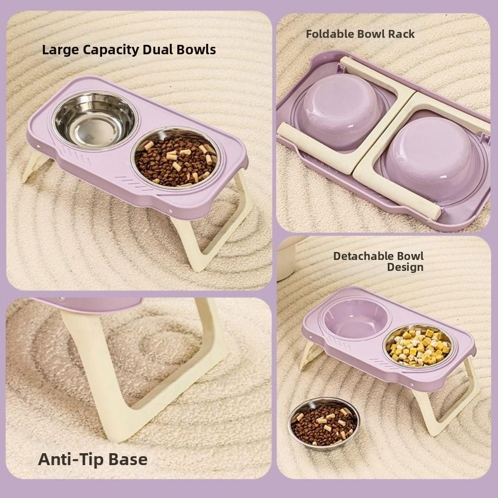 Anti-flip Pet High Footed Bowl Non-Slip Elevated Pet Feeder Bowl  Pet Supplies