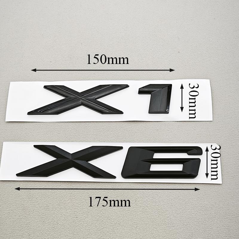 3D ABS Car Styling Letters Rear Trunk Auto Decals Logo X1 X6 Sticker Emblem For BMW X1 X6 E84 E71 Exterior Accessories
