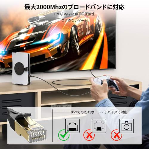 MOGOOD Cat8-Ethernet-Kabel, 3 m, 40 Gbps, 2000 Mhz, RJ45, LAN, Gigabit-Netzwerk, FTP, Fast-Ethernet-Kabel, kompatibel mit POE, WLAN-Extender, Router, Modem, Patch