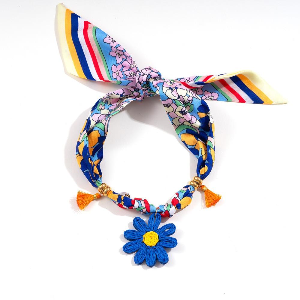 Ethnic Style Sweet Pendant Necklace Personality Bag Accessories Creative Colorful Headscarf  Male