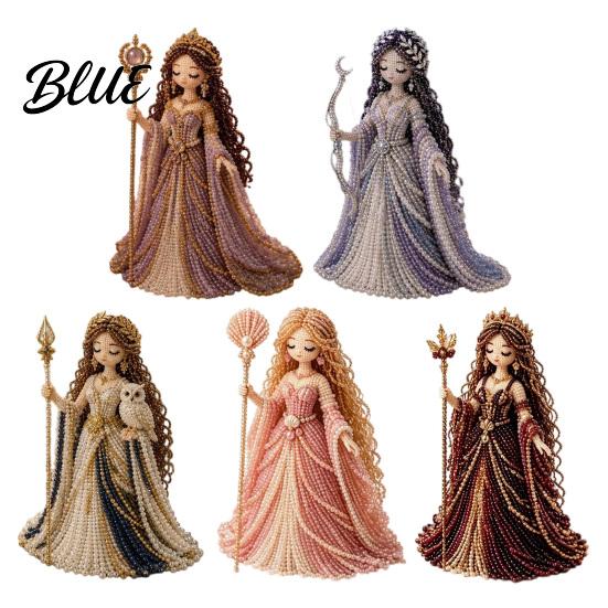 Beaded Goddess Craft Project with DIY Bead Kit 3D Kit Divine Crafing Art Colorful Beads