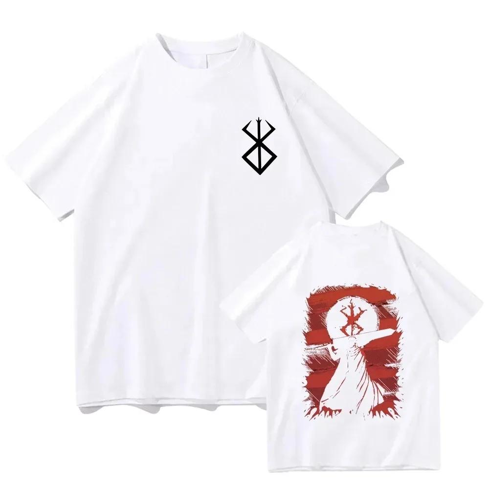 Berserk T-shirt Guts Funny T-shirt Men Cool Manga Japanese Anime Women Cotton Harajuku Manga Hip-hop Oversized T-shirt Tops