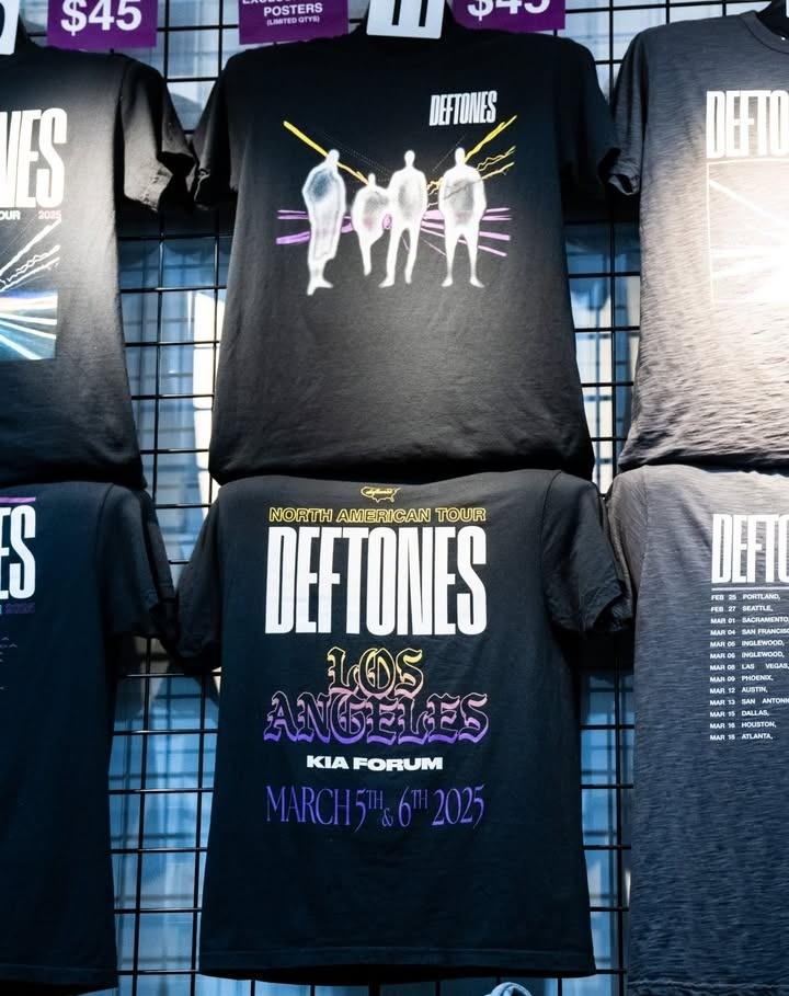 

Deftones North American Tour 2025 Kia Forum LA Shirt Comfort Colors Fanmade Unisex T-Shirt S