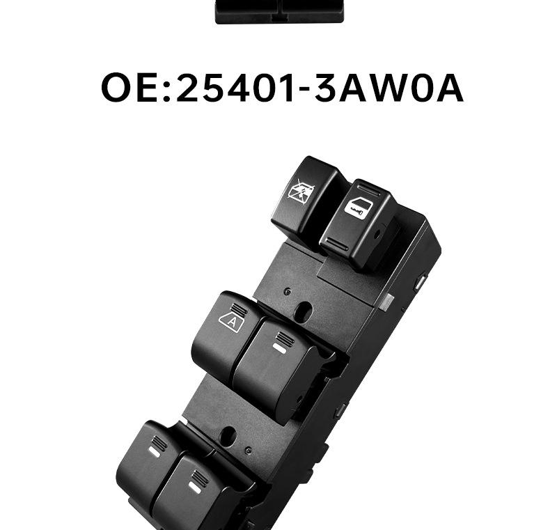 25401-3AW0A Car Window and Glass Lifter Switch for Nissan Sunny/Qashqai