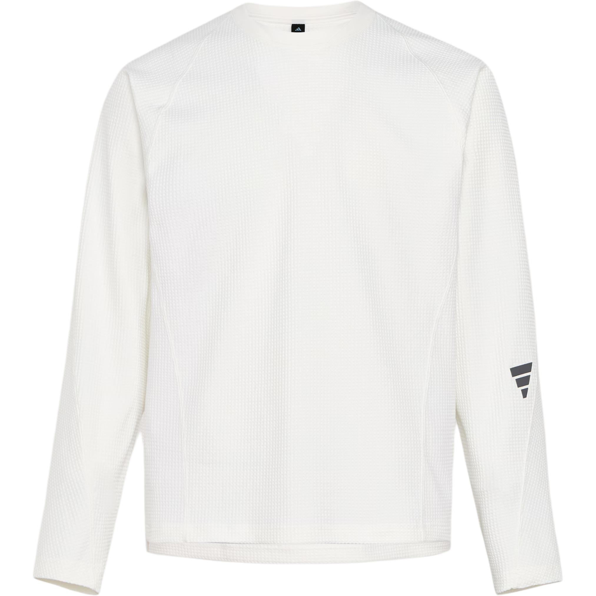 

Adidas FOS Waffle Knitted Loose Fit Crew Neck Long Sleeve T-Shirt Men tops KV0130 L