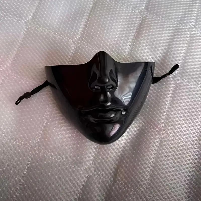 Trendy Half Face Punk Aesthetic Mask Halloween Cosplay Costume Accessory Dress Prop For Men Women Festival Performance Decor Gif