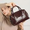 Genuine Leather Women's Bag Vintage Luxury Designer Bost Handbag Women Versatile Shoulder Bag Cowhide Female Crossbody Bags