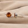 Citrine Gemstone 925 Sterling Silver Handmade Jewelry Partywear Cufflinks 1" For Husband CL-10-5