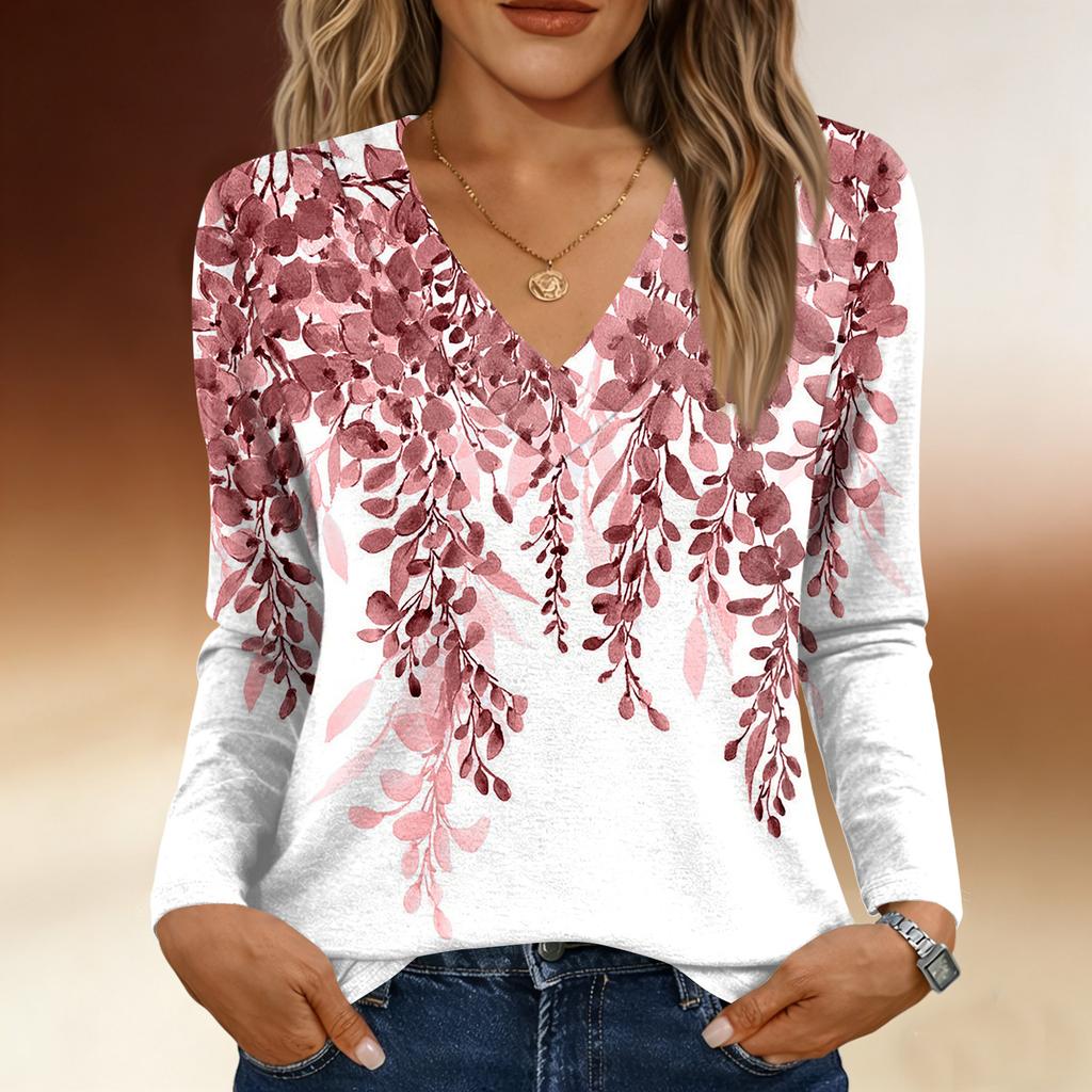 Košile s dlouhým rukávem pro ženy Roztomilý potisk Grafika Trička Halenky Běžné Velikosti Zásadní topy Pulovr