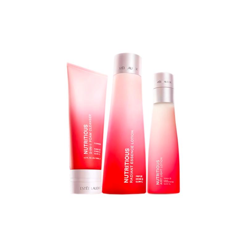 Estee Lauder Red Pomegranate Three Step Process Skincare Sets Hydrating Repairing Oil Control Pure Edition Gentle