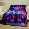 Neon Butterfly on Flower print blanket soft and cozy perfect for the living room bed sofa or a nap,gift