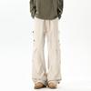 Men's American High-Street Pleated Cargo Pants