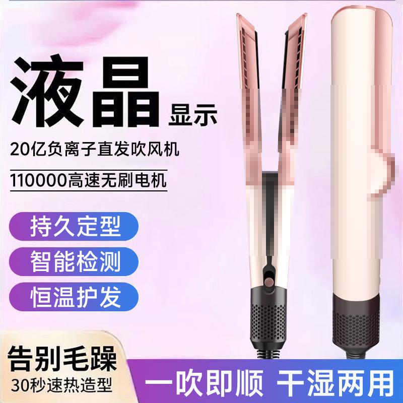 2-in-1 Hair Dryer and Straightener Ht01 Negative Ion Flat Iron Comb for Dry and Wet Use, Hair Straightener That Doesn'T Damage Hair