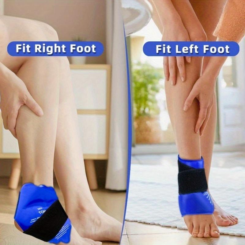 Reusable Gel Ice Pack for Ankle Wrist Joint Cold Compress Wrap with Adjustable Strap for Pain Relief and Swelling
