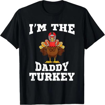 I'm The Daddy Turkey Football Family Matching Thanksgiving T-Shirt