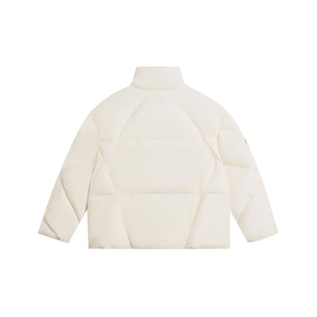 Li Ning Disney Collaboration Sports Fashion Series Solid Color Casual Warm Down Jacket Women Outerwear Off-White AYMS314-1