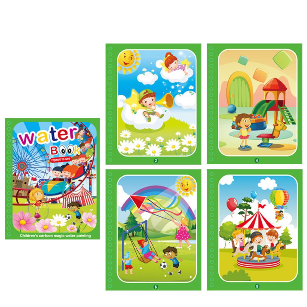 Kids Magic Water Painting Books Repeatedly Graffiti Clear Water Puzzle Album Male and Female Gifts Quiet Book