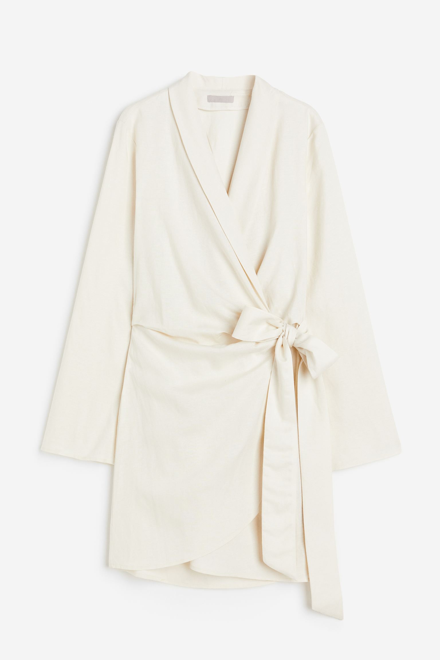 

Linen-blend wrap dress