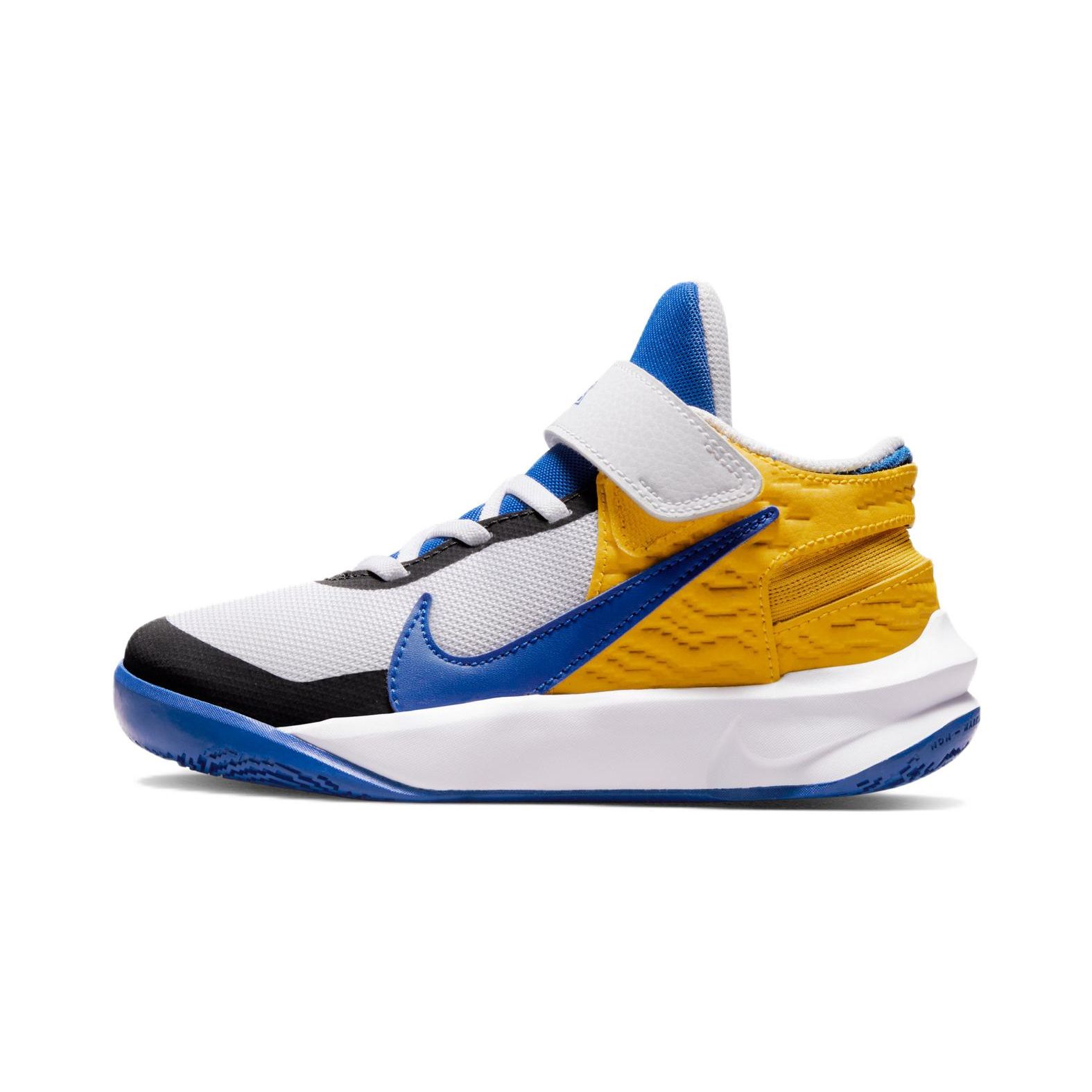 Nike Team Hustle D 10 FlyEase White Game Royal Yellow Ochre DZ2761-141 28