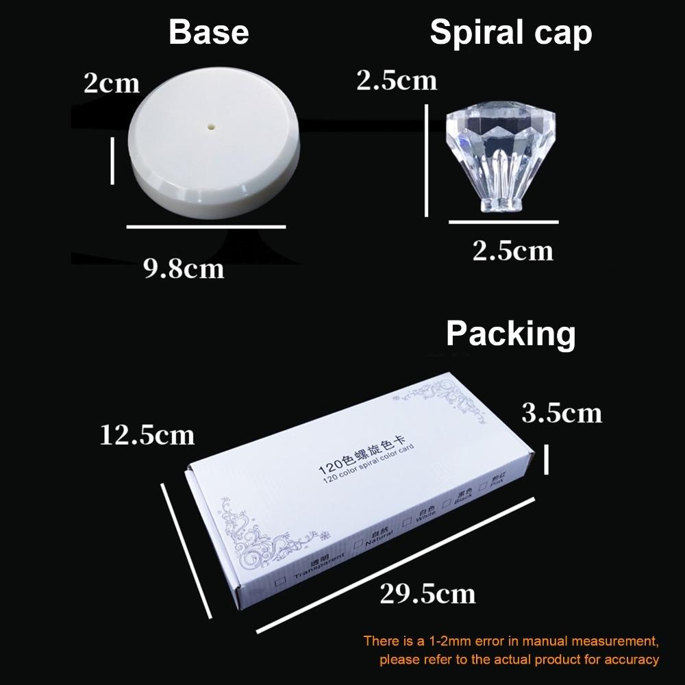 120 Sticks Spiral Spiral Nail Swatch Display Stand Salon Nail Art Sample Display Shelf For Salon