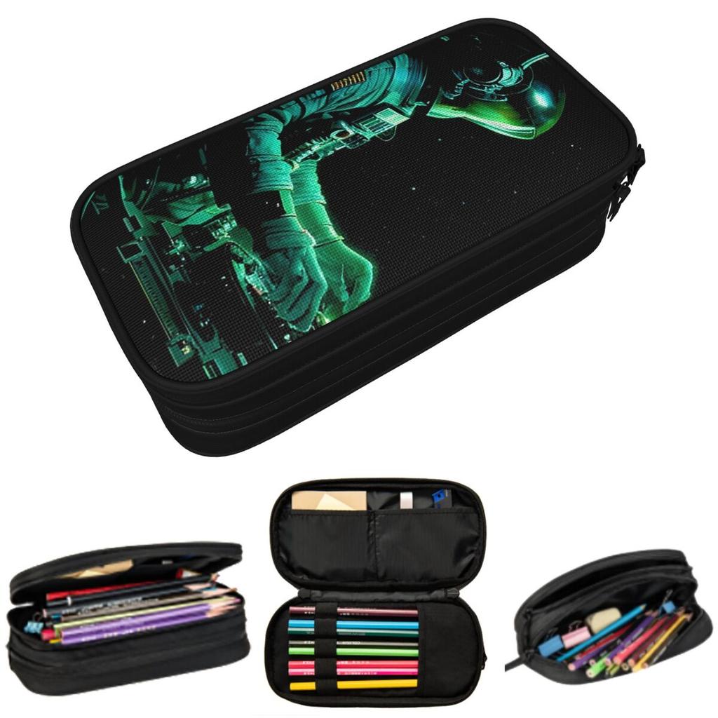 An Astronaut DJ In Space Pencil Case for Students School Pen Box Pencil Bag Stationery Supplies Pen Holder Bag