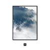 Nordic Black White Animal Poster Wolf Elk Wall Art Canvas Painting Forest Snow Mountain Print Picture for Living Room Home Decor