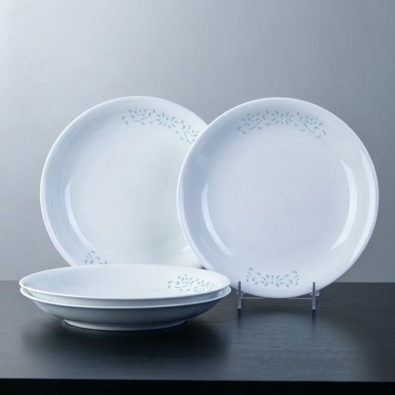 Jingdezhen 10-Inch White Porcelain Dinner Plates (Set of 4)