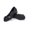 Shoes autumn new round head flat bottom women's leather shoes fashion versatile soft leather thick heel single shoes work shoes