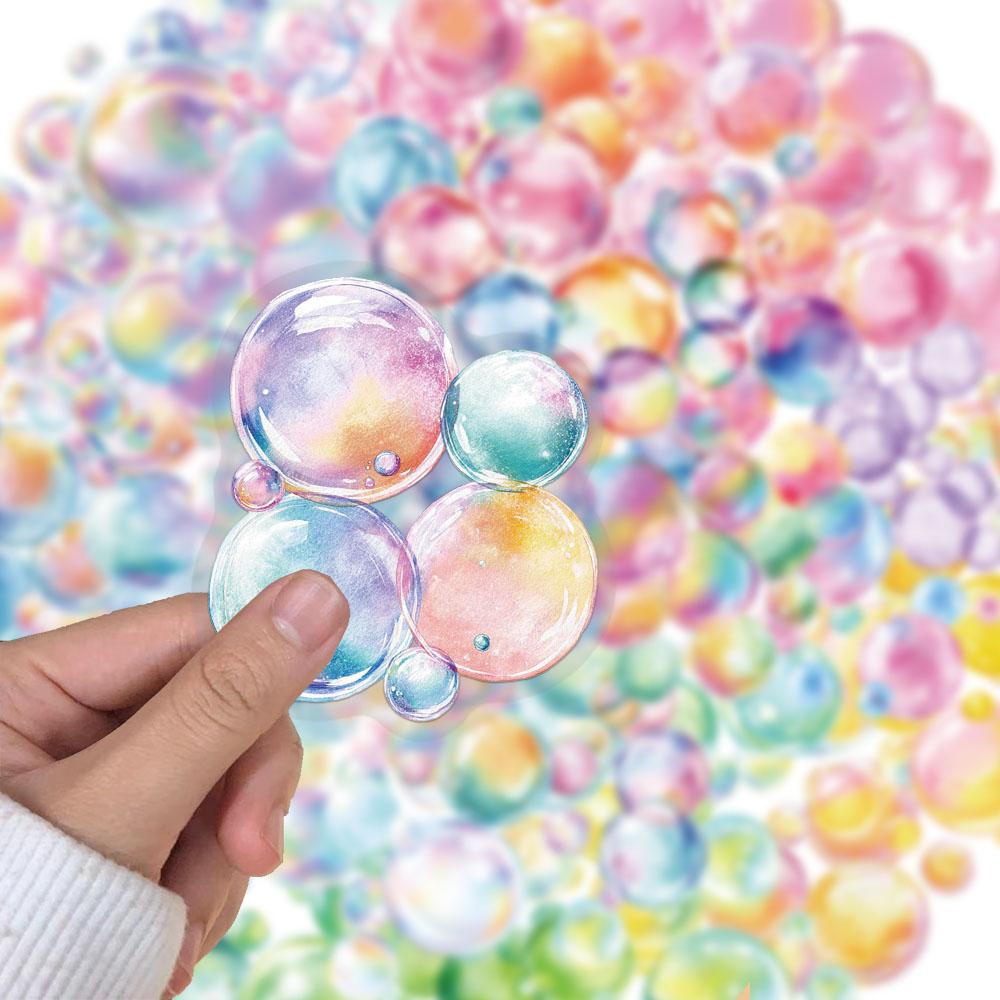 50PCS Creative Bubble PET Transparent Sticker Phone Case Decoration DIY Phone Case Notebook Sticker