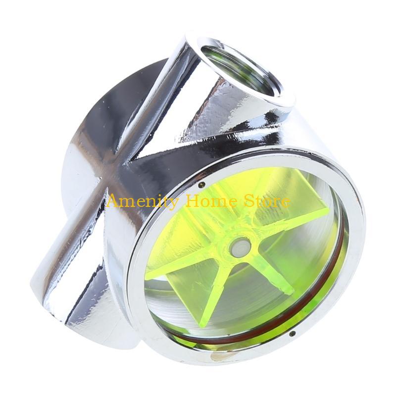 F26C Flow Meter Indicator G1/4" Thread Port Female to Female Flow Meter Indicator for PC Water Cooling 5 Impellers 12.9mm