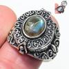 Natural Labradorite Gemstone 925 Sterling Silver Jewelry Ring Size 7 AR-17412