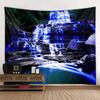 Natural Scenery Waterfall Tapestry, Forest Background, Bedroom Murals, Living Room, Home Decor, Picnic Tablecloths, Bed Sheets