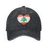 Lebanon Flag Heart Accessories Baseball Caps Unisex Casual  Caps Hat Adjustable Trucker Hats Snapback Cap