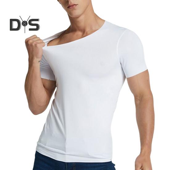 Tricouri Bărbătești Mătase de Gheață Casual Mânecă Scurtă Tricou Sport Vară Respirabil Umezeală Gât în V Maiou Top