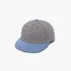 Unisex Check Pattern Color Block Short Brim Denim Cap for Spring