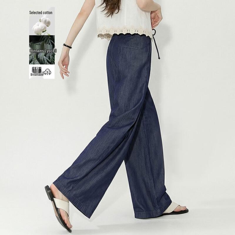 Demana Women s Lyocell Cotton Wide-Leg Jeans L