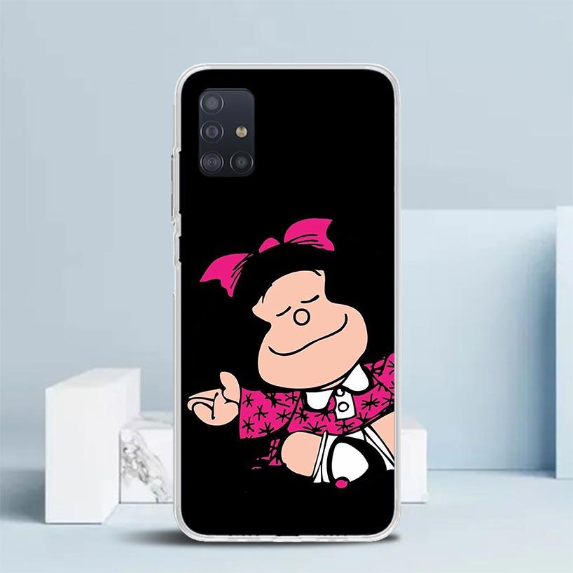 Cartoon Cute Mafalda Phone Case For Samsung Galaxy A52 A32 A22 A12 A51 A50S A30S A10S Note 20 Ultra 10 S10 Plus A31 A20 A71 A72
