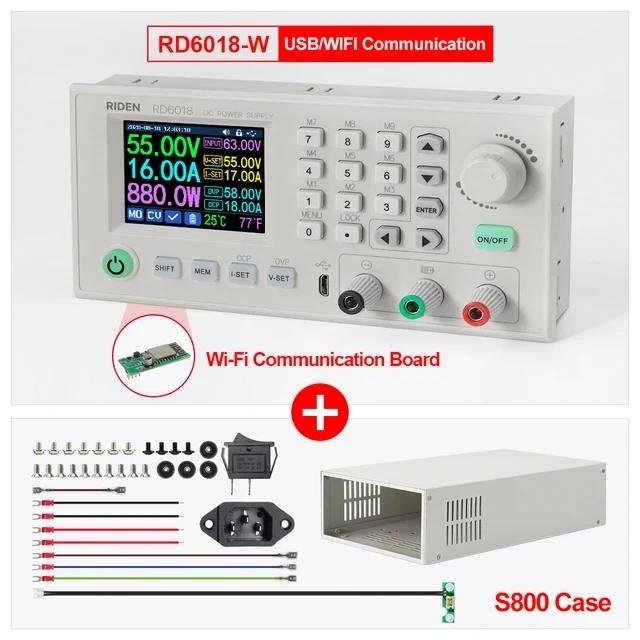 RD6018 RD6018W 60V 18A USB WiFi DC Dapat Disesuaikan Step Down Tegangan Bangku Catu Daya Konverter Buck & 1200W AC DC PSU