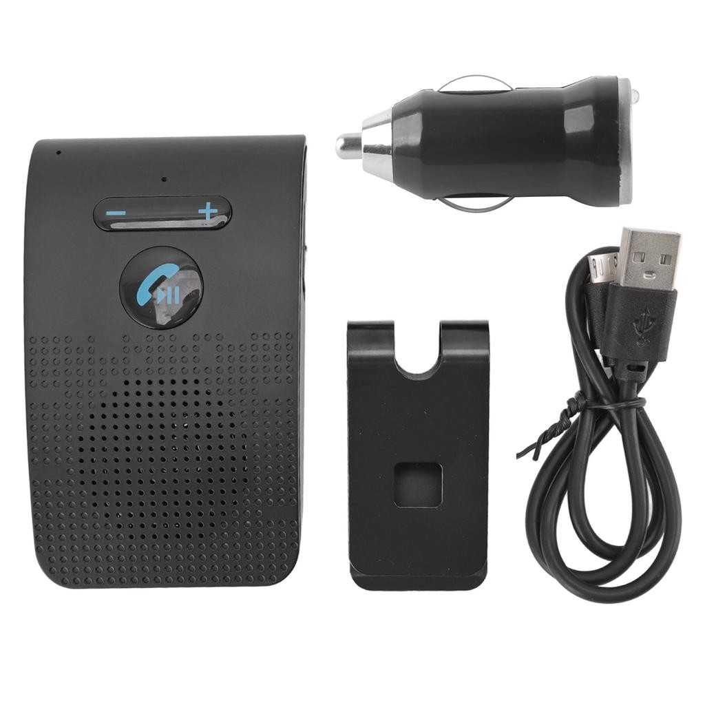 Car Bluetooth Speakerphone Wireless Sun Visor Receiver Adapter Handsfree MP3 Speaker with Back Clip