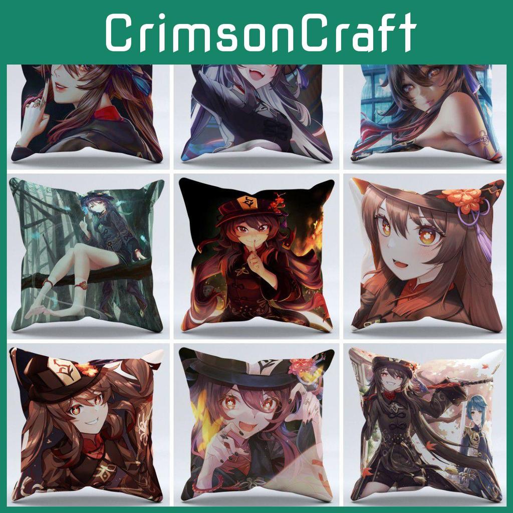 Genshin Impact Hu Tao Pillow Case Soft Plush Cushion For Magical Home Decoration