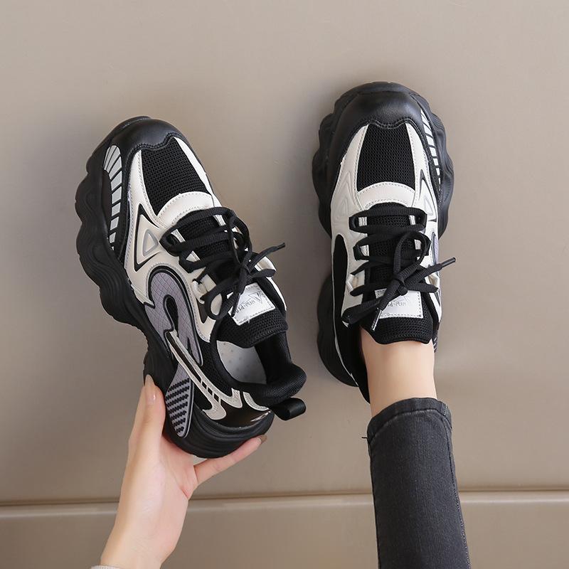 Parent-child shoes dad shoes mother and daughter sneakers Korean version fashionable versatile platform youth 28-40 girls sneakers