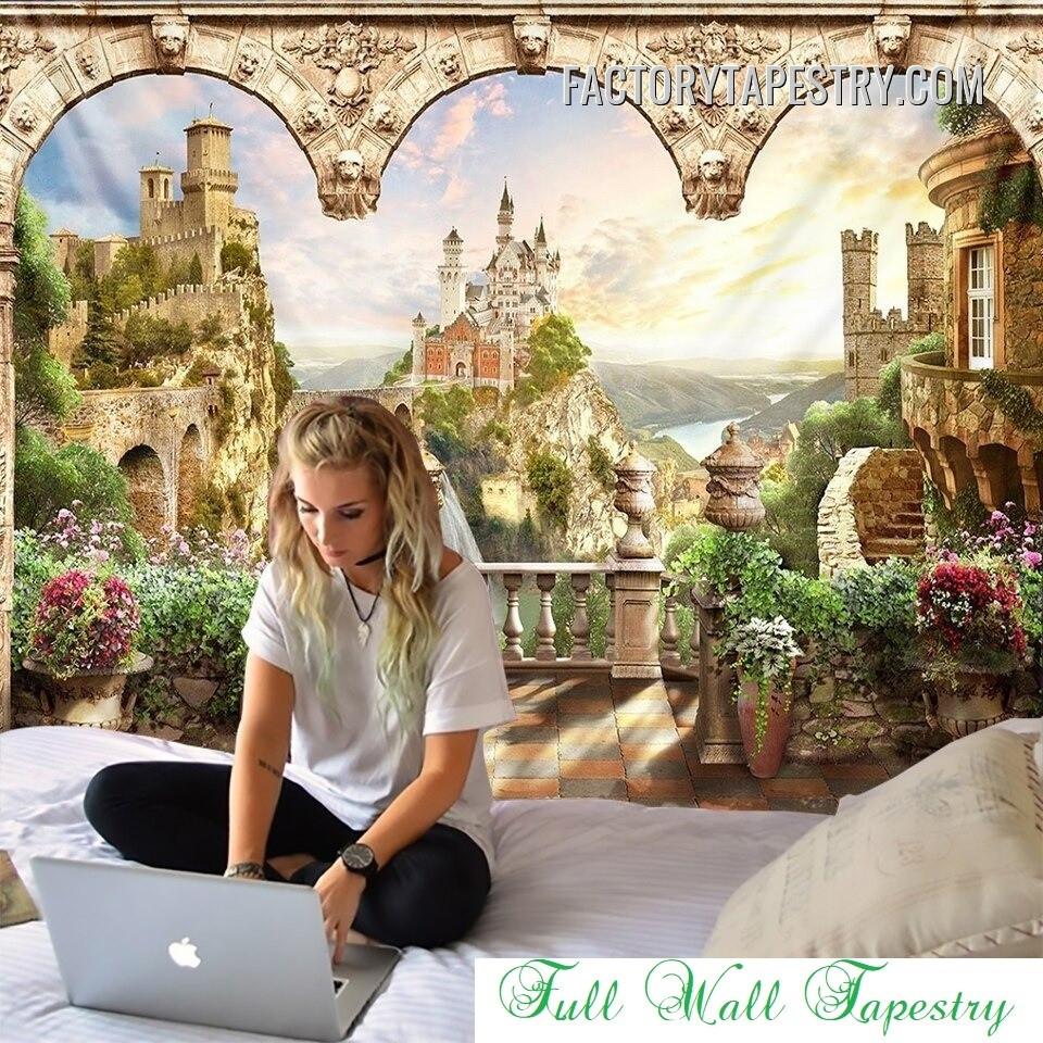 Tapestry view from the castle window 75x100
