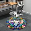 1pc Stained Glass Elephant Chair Carpet for Office, Soft Comfortable Mat For Office, Living Room, Bedroom, Machine Washable Carpet yy251112214