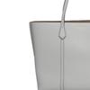 Tory Burch Perry Logo Three Compartment Open Design Pebbled Leather Tote Bag Women Tote Feather-Gray 81932-020