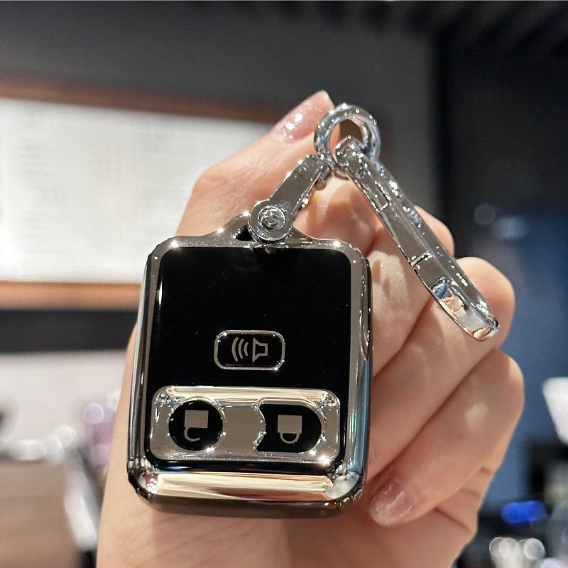 Car Key Fob Cover With Keychain Lanyard For Ford 1998- F-150 F-250 F-350, Mazda, Mercury, Lincoln Remote Smart Key Protector